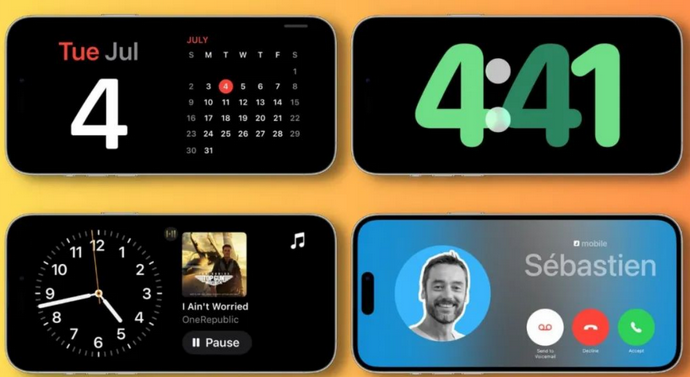 峡江苹果手机维修分享iOS17横屏充电待机显示有什么好处 