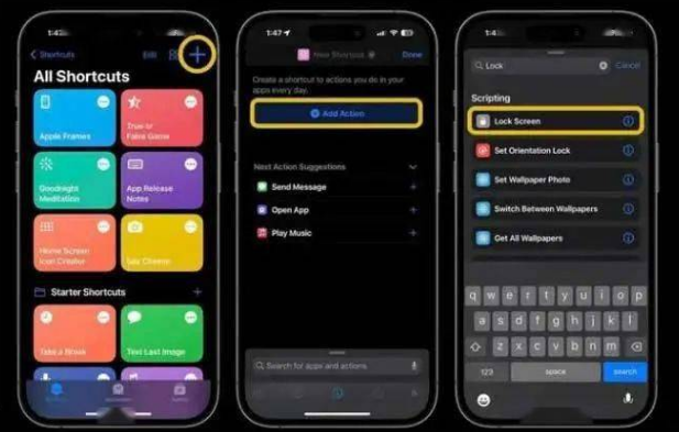 峡江苹果14锁屏维修店分享iPhone14升级iOS16.4后如何创建锁屏快捷方式 